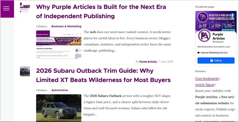 Purple articles