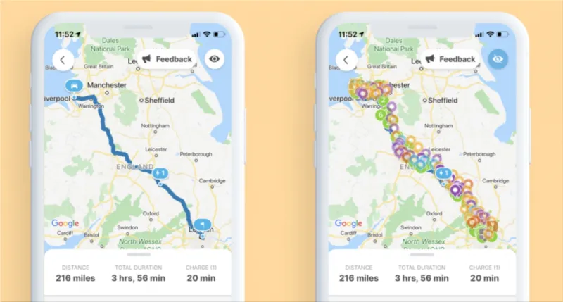 Route charging planners