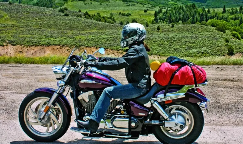 motorcycle in the spring