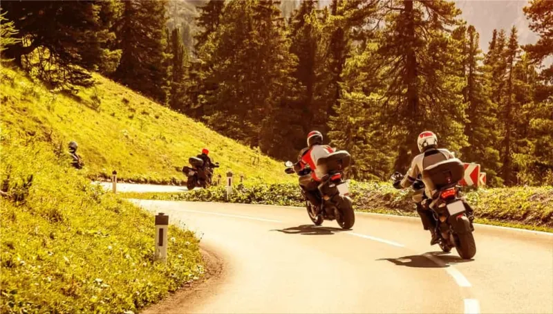 motorcycle in the spring