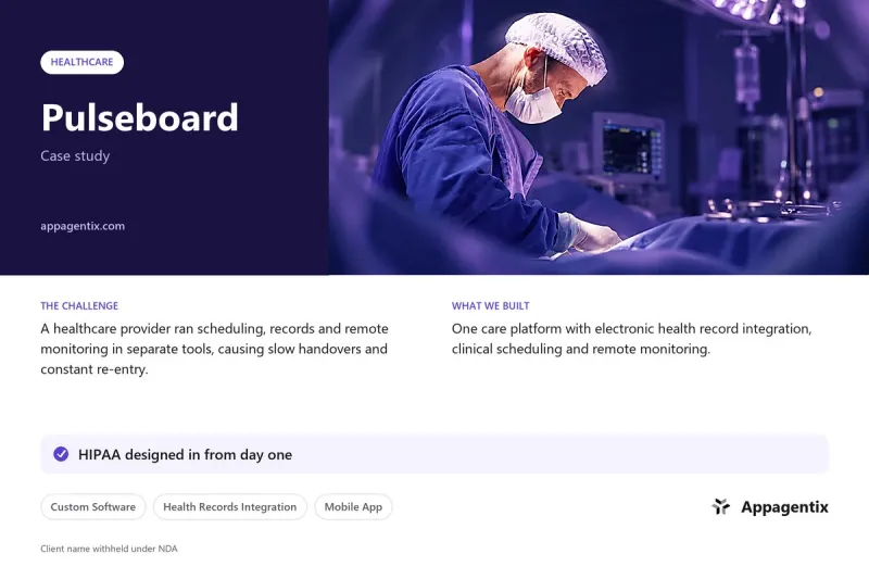 Dashboard view of a mobile product