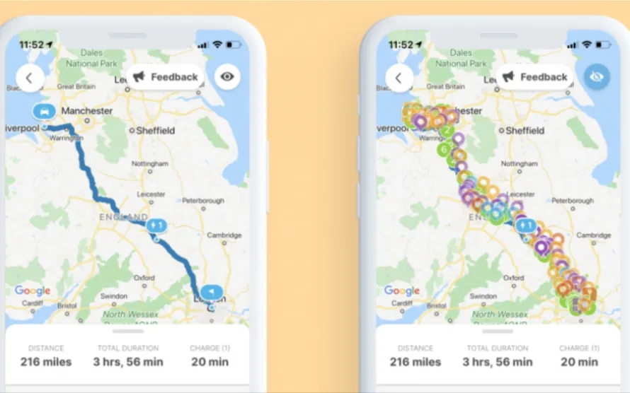 Route charging planners