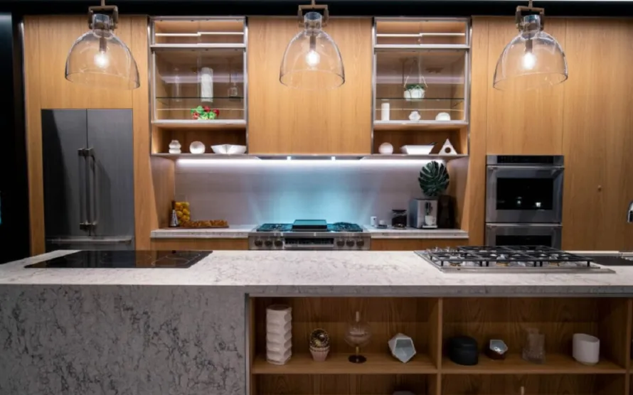 quartz with cherry cabinets 2