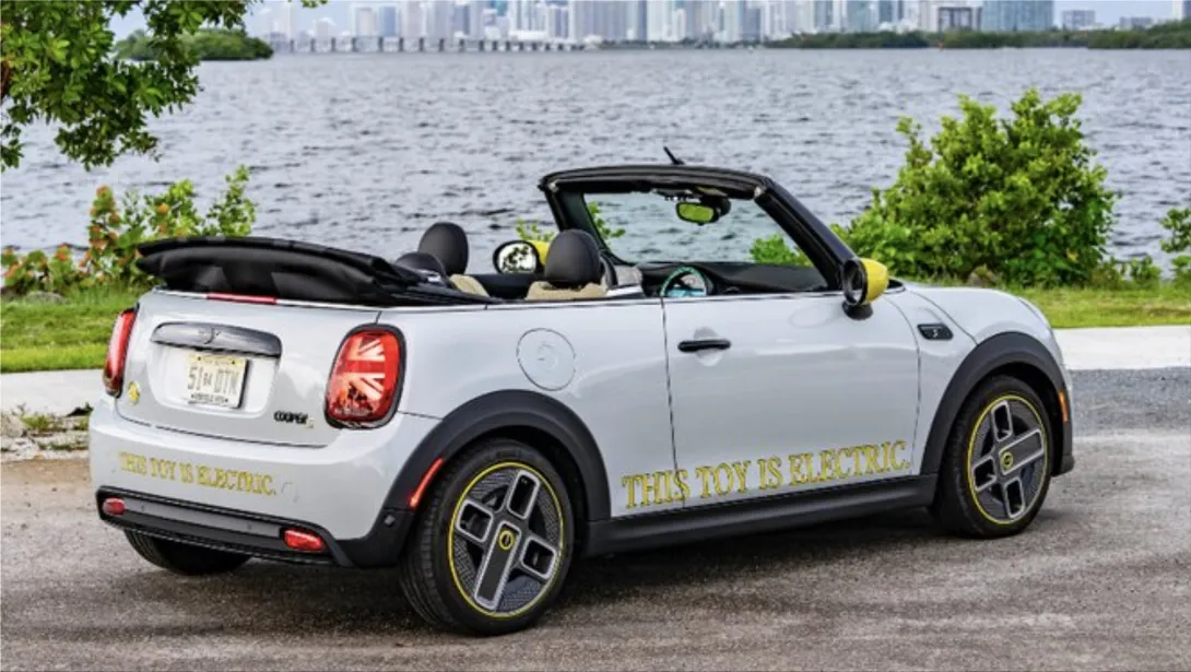 MINI Cooper SE electric convertible car